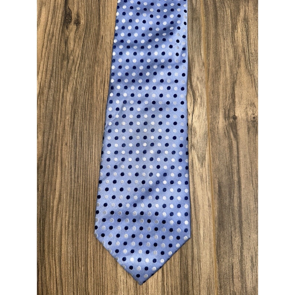 Croft & Barrow Men's Neck Tie Hand Made 100% Silk Blue